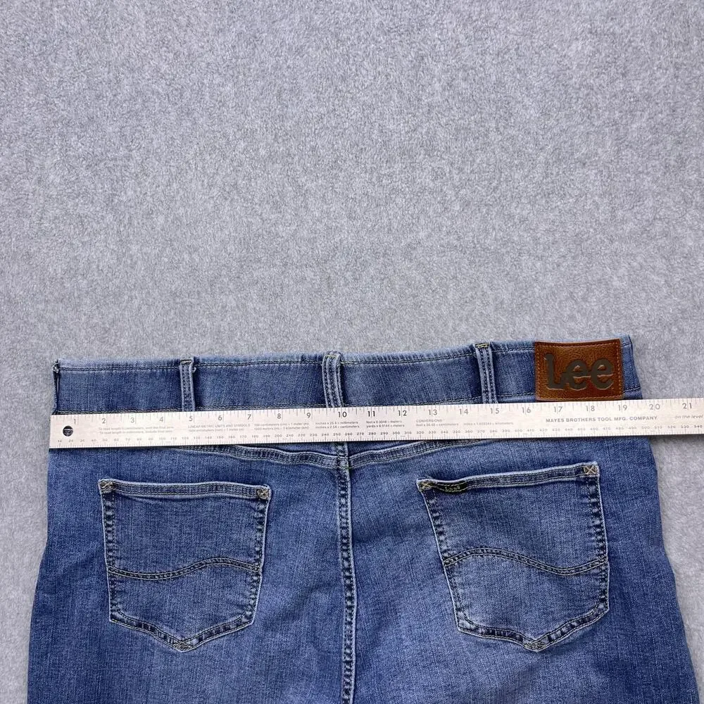 lee extreme motion straight leg jeans blue 40x30